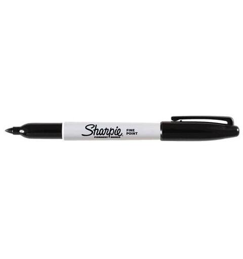 SHARPIE N2109 Merkepenn 1mm, Sort, 12 stk