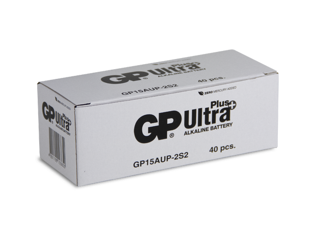 GP Ultra Plus Alkaline AAA-batteri Pakke á 40 stk.