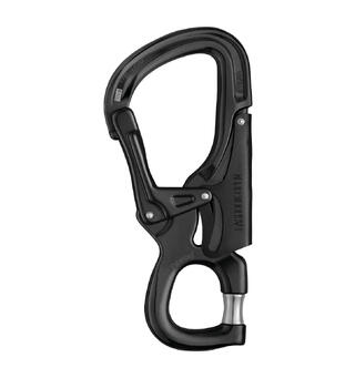 PETZL EASHOOK OPEN Karabiner 25kN, sort