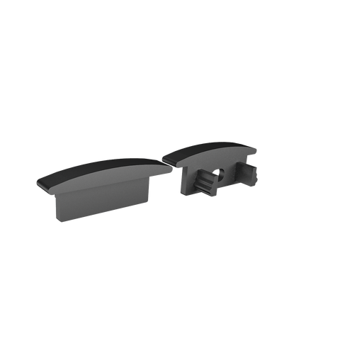 SBL endekappe for 23.3 x 8.8 mm profil Sort. Par