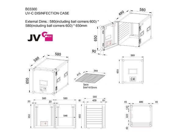 KAGU Disinfection Case UV-C Kasse til desinfisering av utstyr