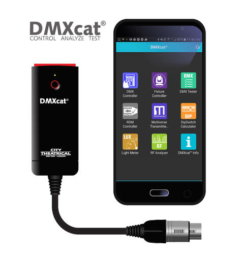CITY THEATRICAL DMX Cat, Test verktøy DMX, RDM, iOs/Android