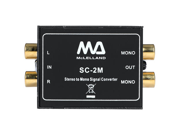 McLelland SC-2M Stereo/Mono konverter RCA inn/ut