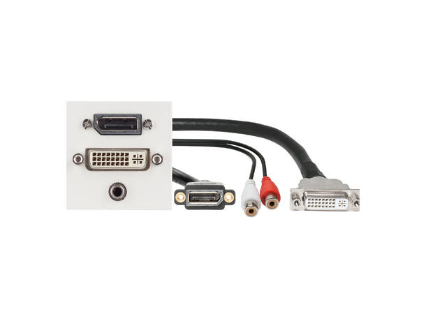 SOMMER W45W-4064 SYSWALL45 Modul Hvit. DVI/DisplayPort/MJ. Kabel ut