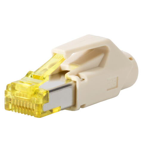 HIROSE RJ45C6A-BE Cat.6a, 500Mhz, 10Gb Beige. Maks kabel Ø6.6mm