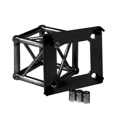PROLYTE BOX-40V Boxcorner attachment Firkant, Sort, 10,5cm U/Boltesett
