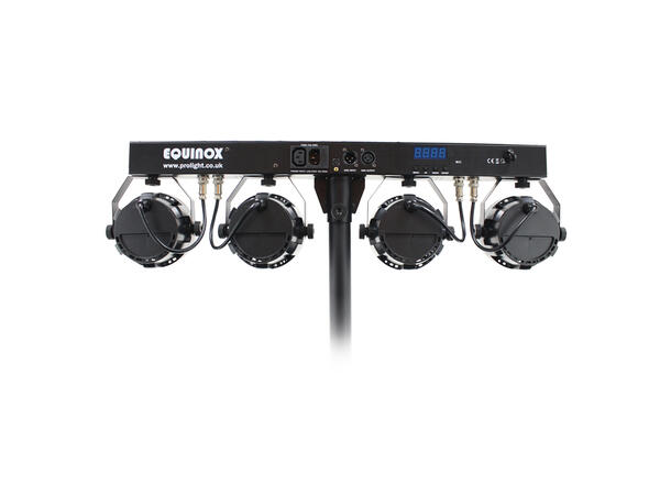 EQUINOX Microbar COB System Lyspakke 4 x 20W RGB LED. Stativ og bag inkludert