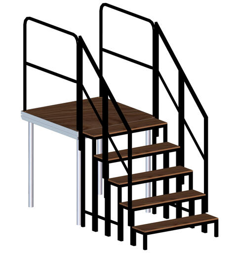 PROLYTE SM-STAIR EasyStair modultrapp 60cm, Enkel Trappemodul