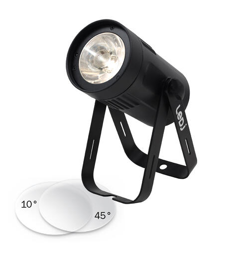 LEDJ 15W LED Eventspot DY, DMX Sort. 5000K daylight LED