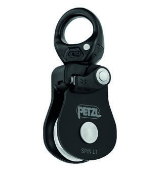 PETZL SPIN L1 Trinse Sort, for 7-13mm tau, med svivel