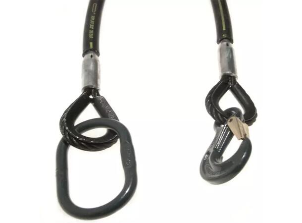 PSRIG Basket steel WLL 1t 1,5 10mm black wire conical thimble 1,5m 