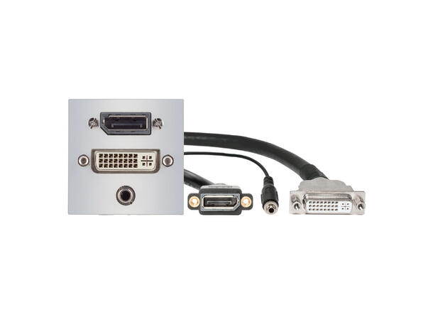 SOMMER W45A-6353 SYSWALL45 Modul Antrasitt. DVI/DisplayPort/MJ. Kabel ut