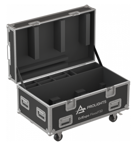 PROLIGHTS FCLEXPOFL150 Flightcase Til 6 x ECLEXPRFL150,Sort