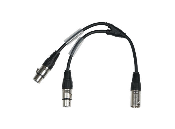 WAUDIO XLR Y han - 2 x XLR hunn 0.25m, med krymp 