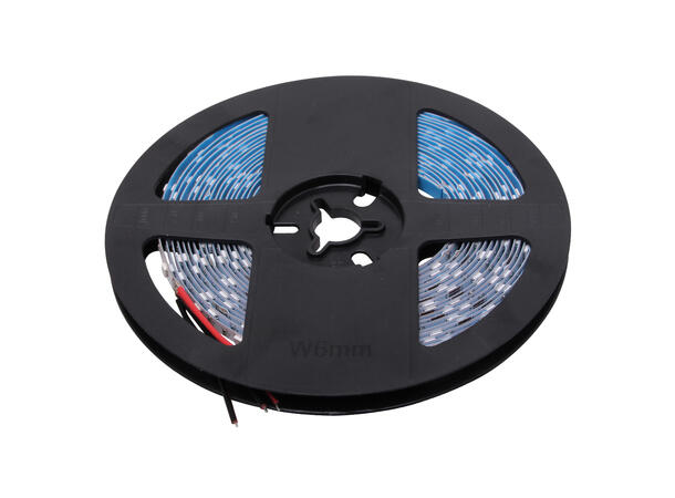 SBL 12V RGB LED Strip, 8.8W/m 5m, 5mm, 2m kabel i hver ende, SMD3528 