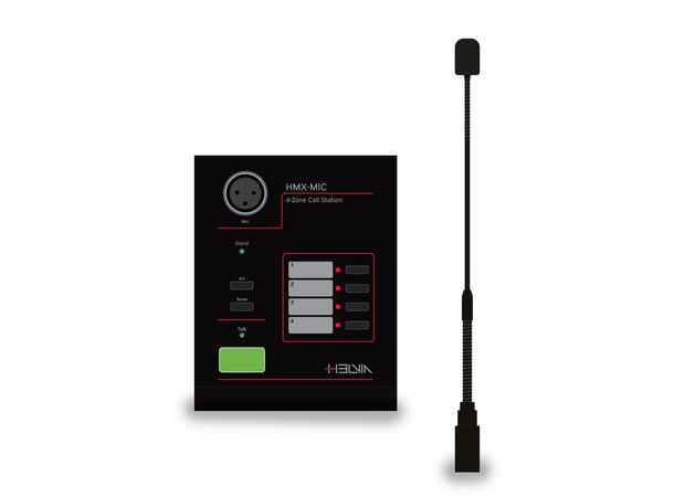 HELVIA HMX-MIC Paging mikrofon med base 4 x IO