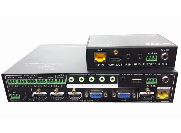 PTN SC51T Scaler + TPHD402PR Receiver 3 x HDMI, 2 x VGA - opp til 60 meter