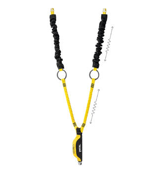 PETZL ABSORBICA-Y TIE-BACK MGO Fangline Int. vers, dobbel, m/falldemper, 150cm