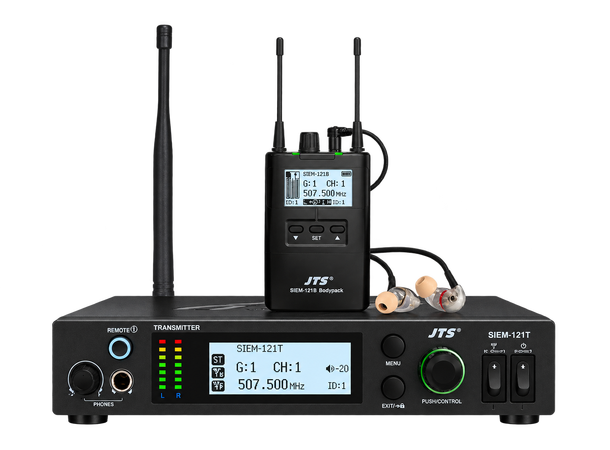 JTS SIEM-121 Stereo In-Ear monitor syst. 506-542Mhz. Inkludert IE-1 ørepropper 