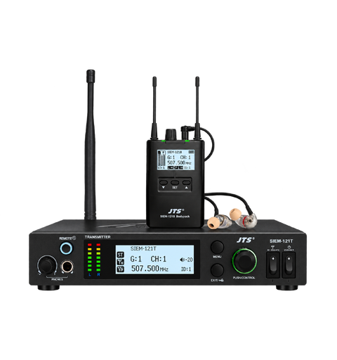 JTS SIEM-121 Stereo In-Ear monitor syst. 506-542Mhz. Inkludert IE-1 ørepropper