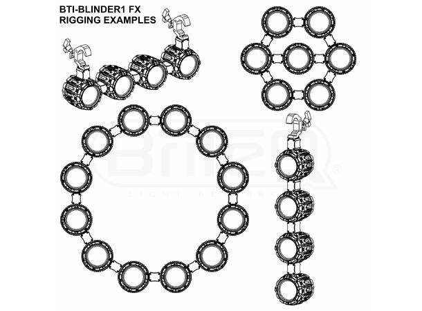 BRITEQ BTI-Blinder1 FX Blinder 70W W White LED, 12W RGB LED 