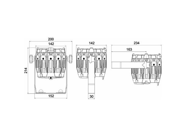 BRITEQ BTI-Blinder1 FX Blinder 70W W White LED, 12W RGB LED 