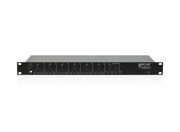 ECLER SAM612T Rackmikser 6 In, 2 Out, 1U 