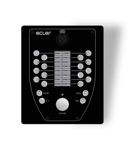 ECLER eMPAGE Paging-stasjon 16-zone, gooseneck mic