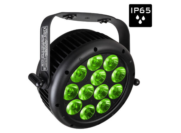 BRITEQ BTI-Flatpar 12 LED Par, IP65 12 x 20W RGBAL LED, 17°, WDMX 