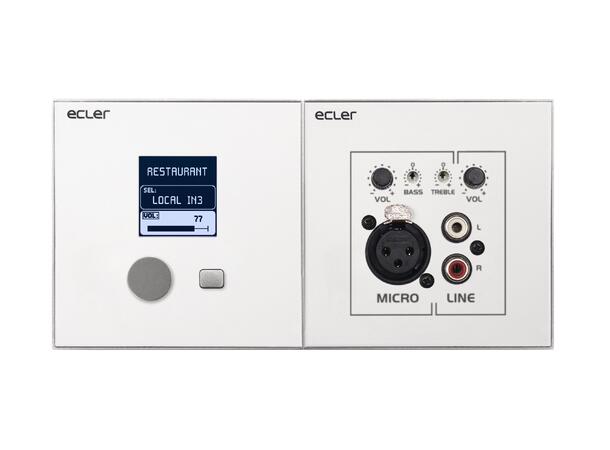ECLER eMCONTROL1 Veggpanel-kontroller HUB zone control, CAT5 