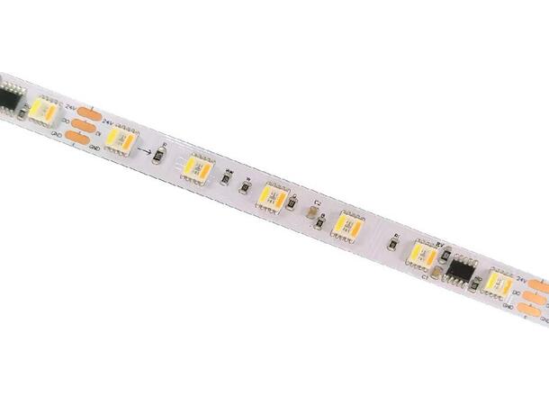 SBL 24V RGB+2700/6500K LED Pixel Strip 5m, 22W/m, 10mm, BPR, 60 LED/m, Hvit PCB 