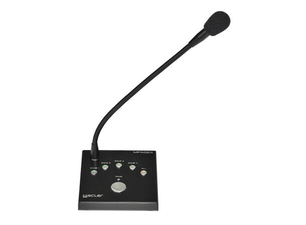 ECLER MPAGE4 Paging-stasjon 4-zone, chime 
