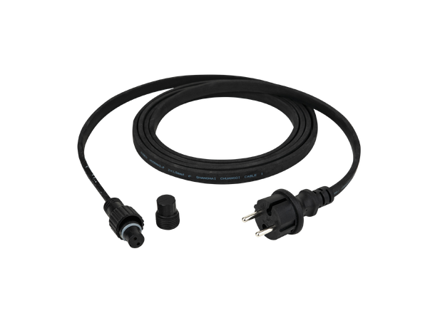 SHOWGEAR Power kabel til Lyslenke 3m, 1.5 mm², Sort 