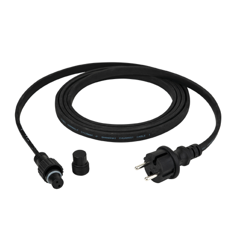 SHOWGEAR Power kabel til Lyslenke 3m, 1.5 mm², Sort