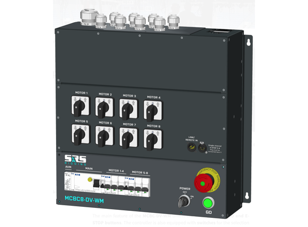 SRS AHD8-LV  motorstyring LVC, 8ch 6U 400V SCT inn,  rekkeklemme+Link 