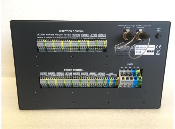 SRS AHD8-LV  motorstyring LVC, 8ch 6U 400V SCT inn,  rekkeklemme+Link 