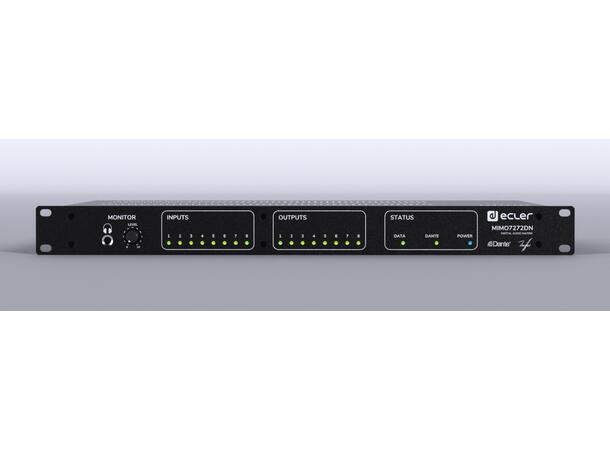 ECLER MIMO7272DN Digital matrise 8 x 8 Analouge, 64 Dante 