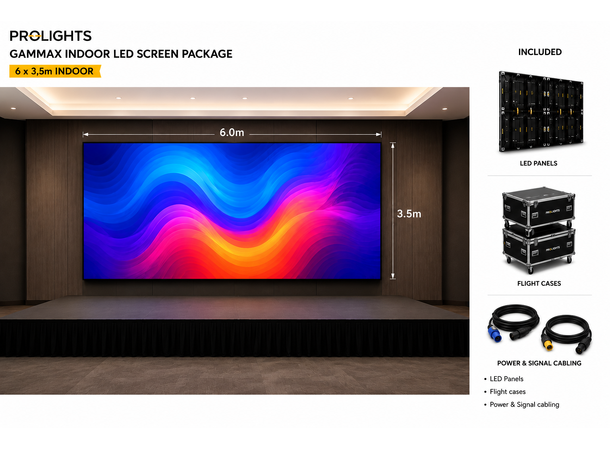 PROLIGHTS LED Skjerm 6 x 3.5m 21m², Pitch 2.9, 2016 x 17176px 