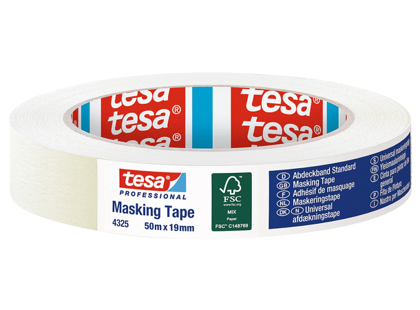 TESA 4325 Professionell maskeringstape 19mm x 50m 