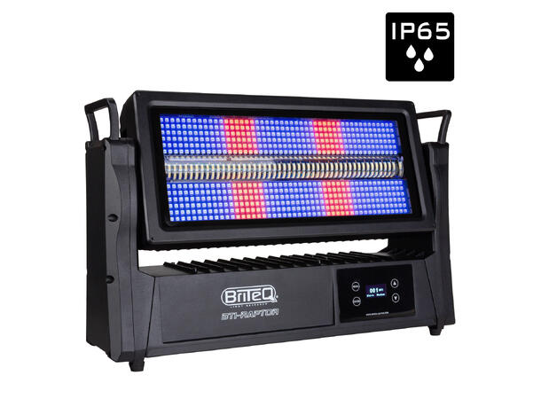 BRITEQ BTI-RAPTOR Moving strobe, IP65 144x5W CW, 576 RGB LED, Frost 