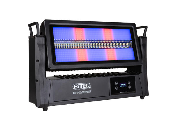 BRITEQ BTI-RAPTOR Moving strobe, IP65 144x5W CW, 576 RGB LED, Frost 