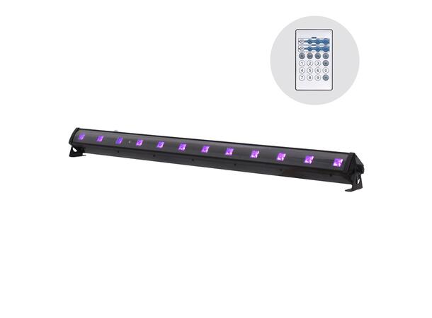 LEDJ UV Spectra Batten Blacklight, Demo 12 x 5W UV LED, DMX, Fjernkontroll 