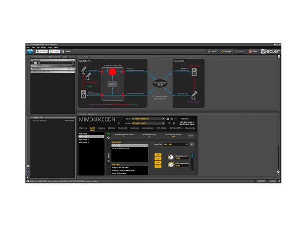 ECLER MIMO4040CDN Digital matrise 8 x 8 Analouge, 32 Dante 