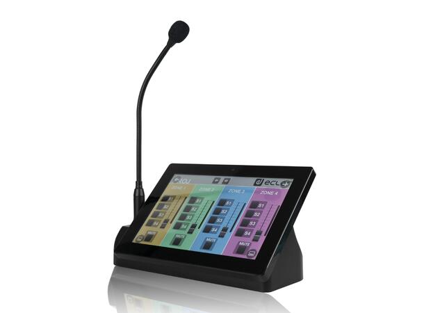 ECLER PAGENETDN Paging-konsoll Dante, 10" touchscreen, PoE 