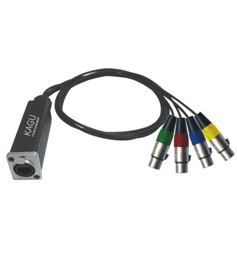 KAGU CAT til 4 x DMX interface 4 x 3 pin XLR hun
