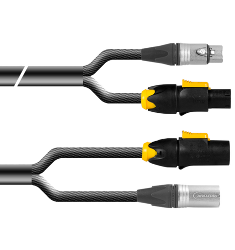 PROAUDIO TOUR76425 Kombikabel XLRm-XLRf 5 pin + True1 3 x 1,5mm2