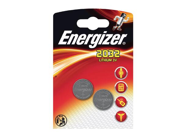 Energizer CR2032 3V batteri 2 pk. Blister