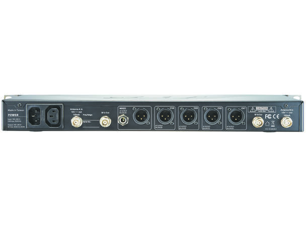 JTS R-4 trådløst system, 4 kanaler 4 x beltpack med CM-214T hodebøyle