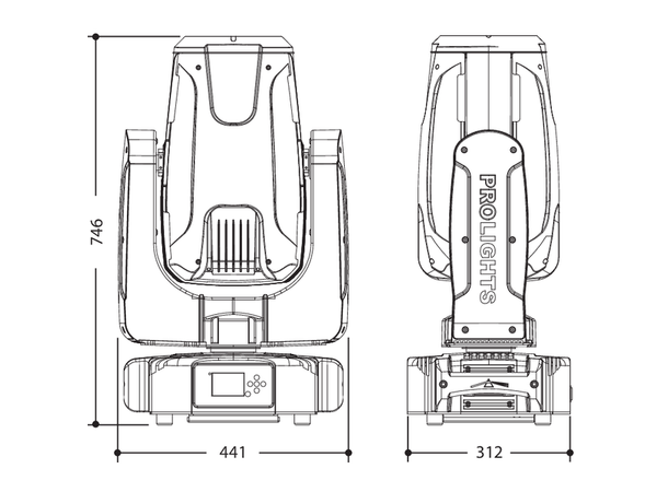 PROLIGHTS PANORAMAIPAB Moving head IP65, Osram HRI 440W, 2° beam angle 