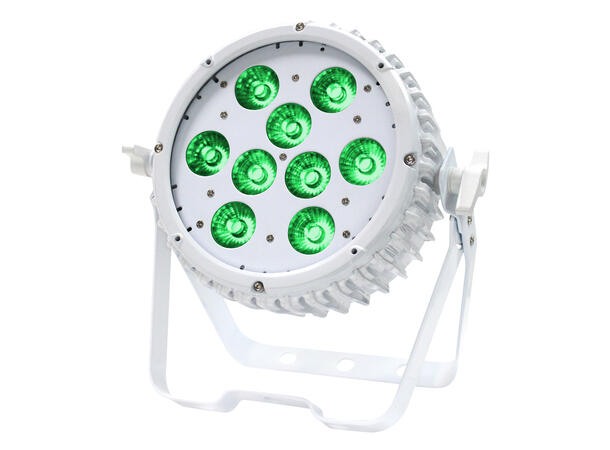 LEDJ 254AZ LED Slimpar, hvit 9x 10W RGBWA/UV LEDs